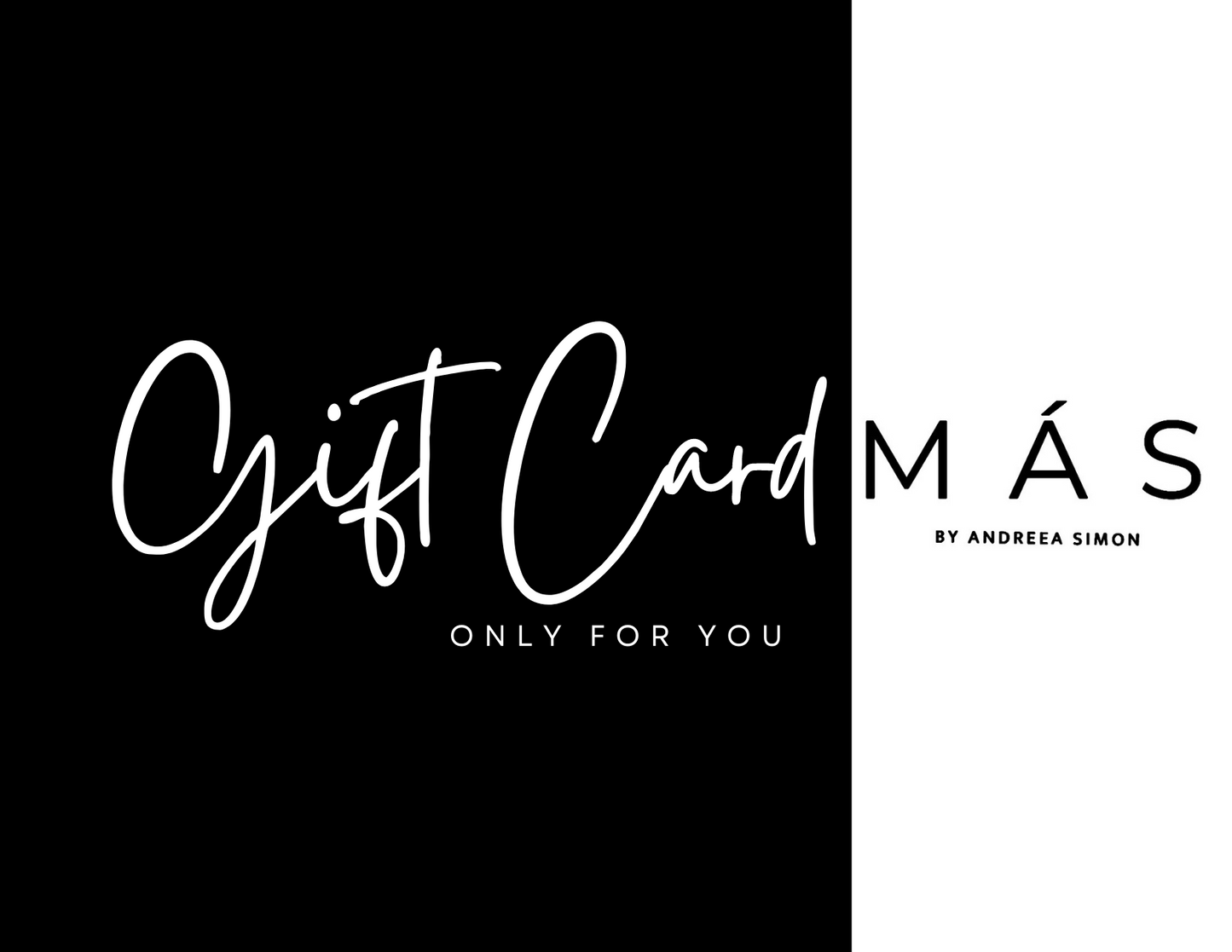 MÁS BY ANDREEA SIMON : GIFT CARD  Eco-Friendly Clothing"