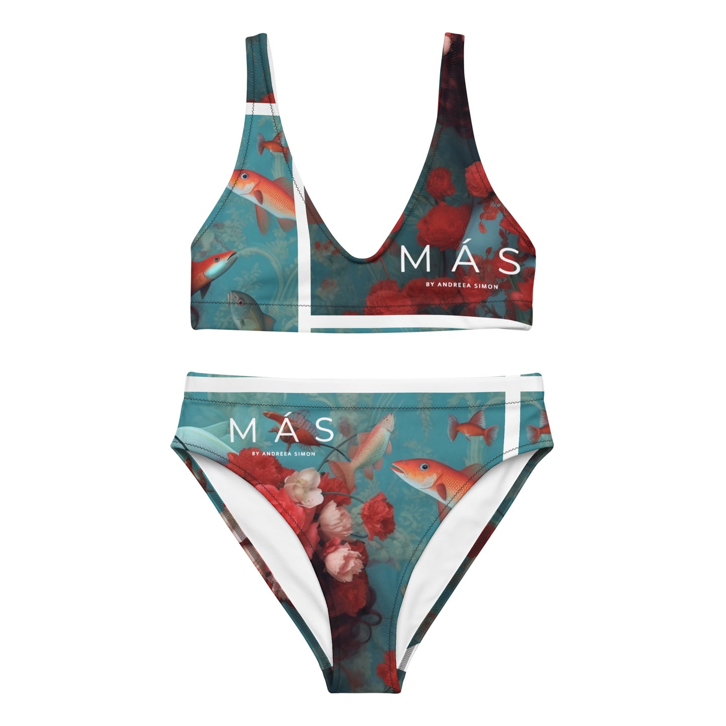 Recycled high-waisted bikini