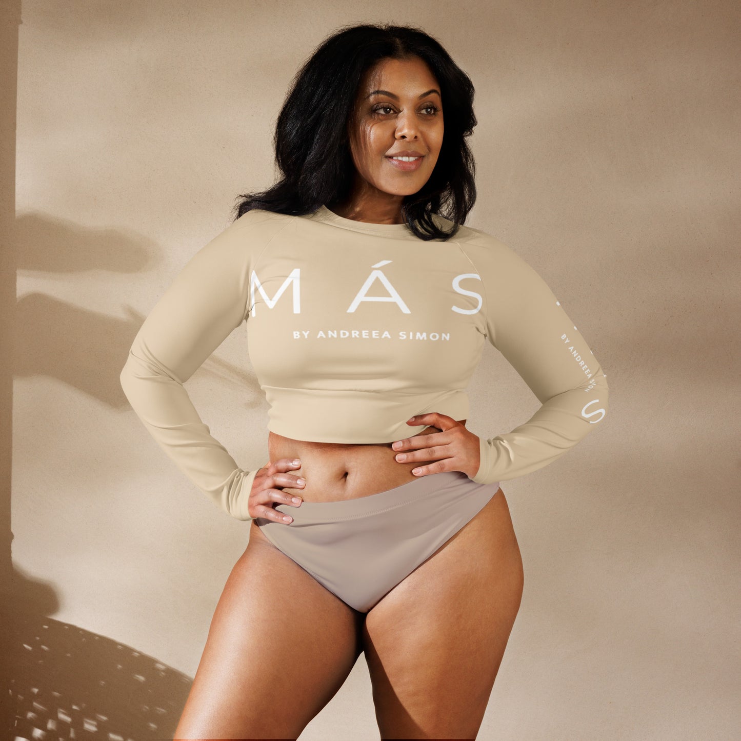 MÁS BY ANDREEA SIMON Recycled long-sleeve crop top