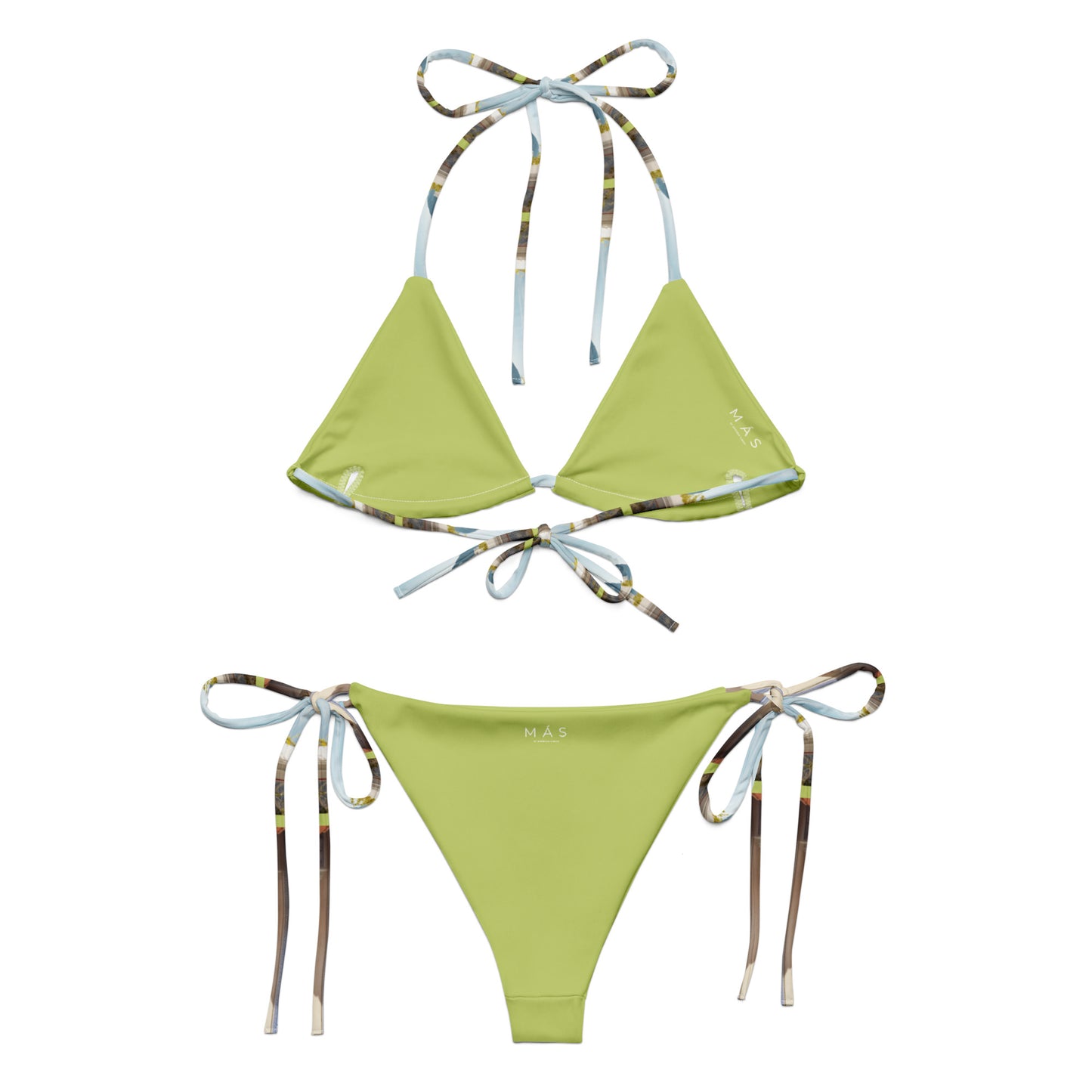 All-over print recycled string bikini