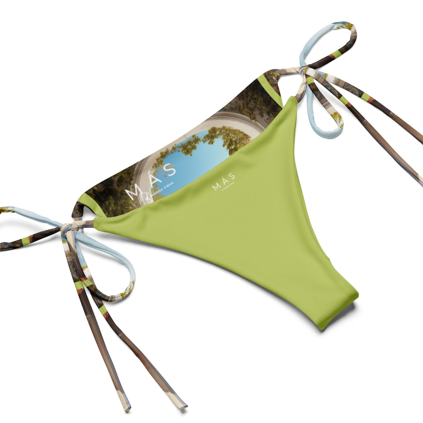 All-over print recycled string bikini