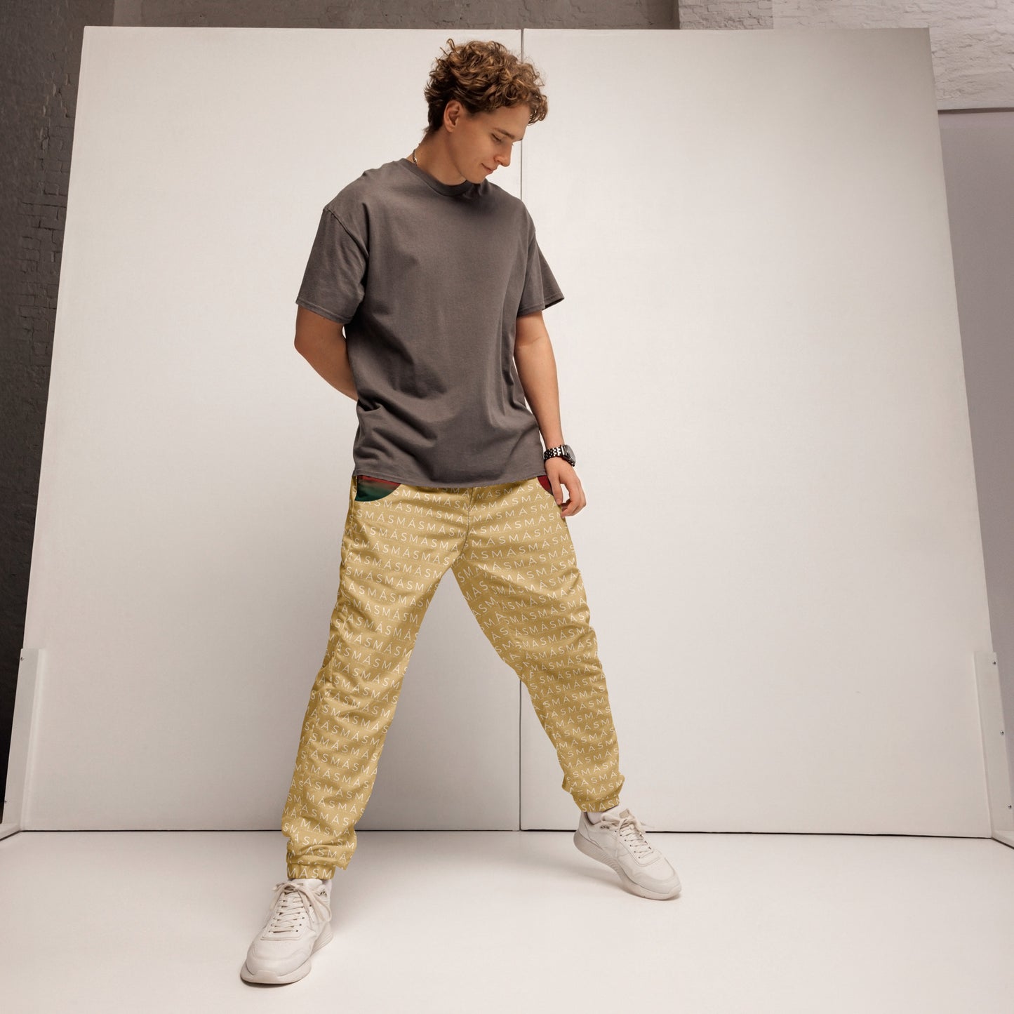 MÁS BY ANDREEA SIMON Bold Style Unisex Track Pants - Sand Collection