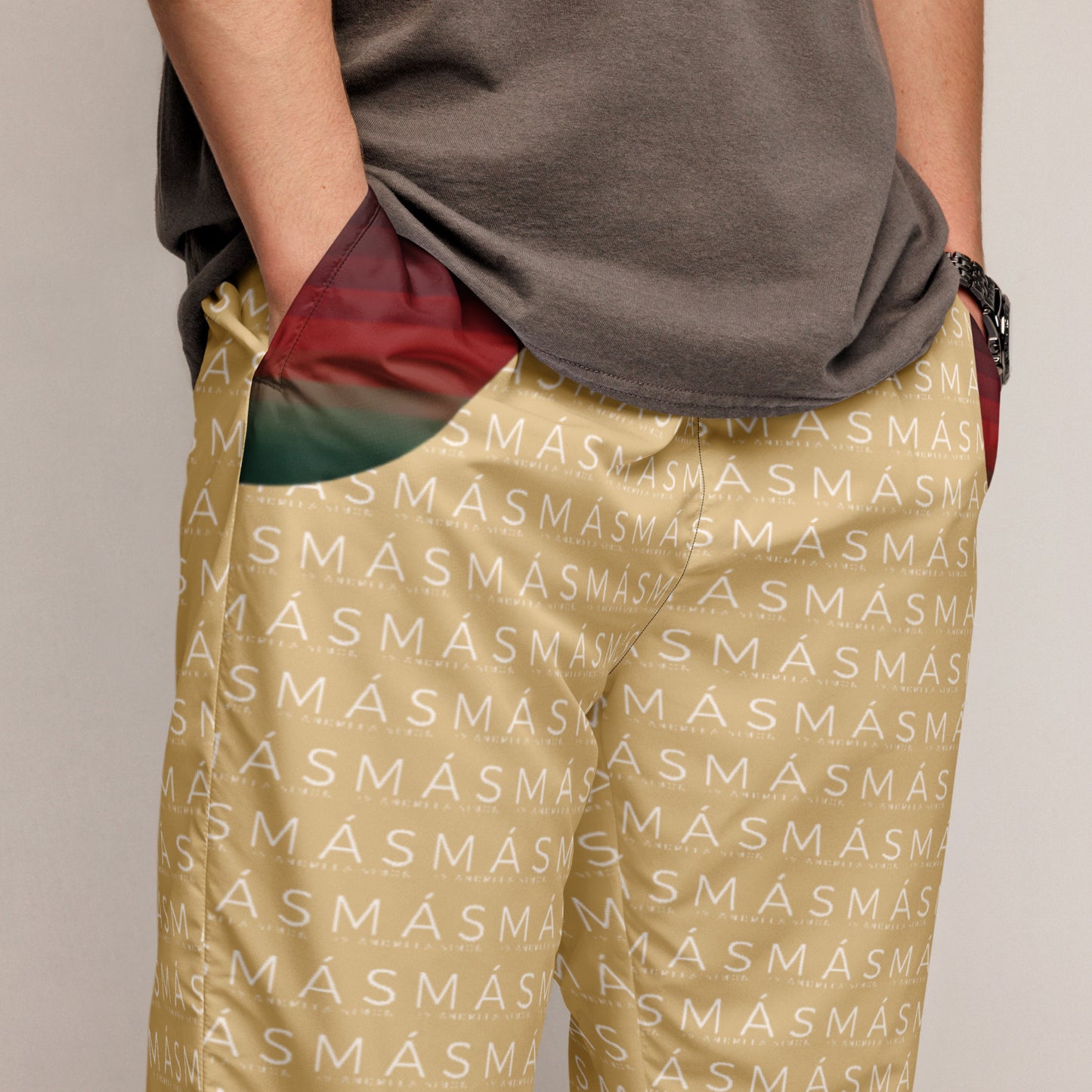 MÁS BY ANDREEA SIMON Bold Style Unisex Track Pants - Sand Collection