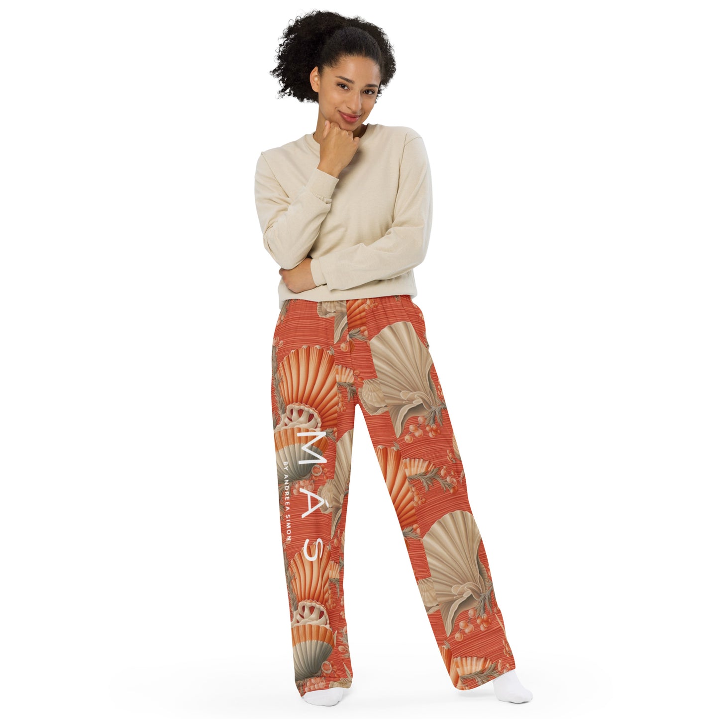All-over print unisex wide-leg pants