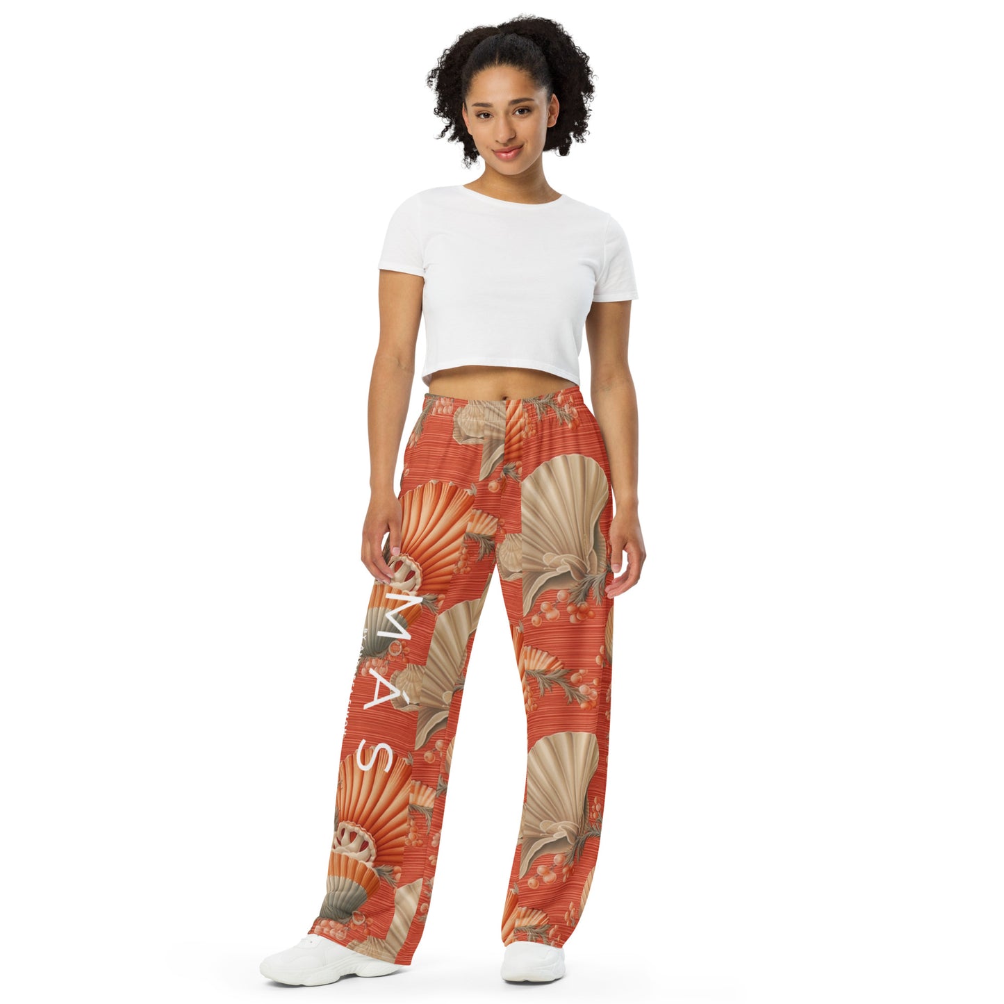All-over print unisex wide-leg pants
